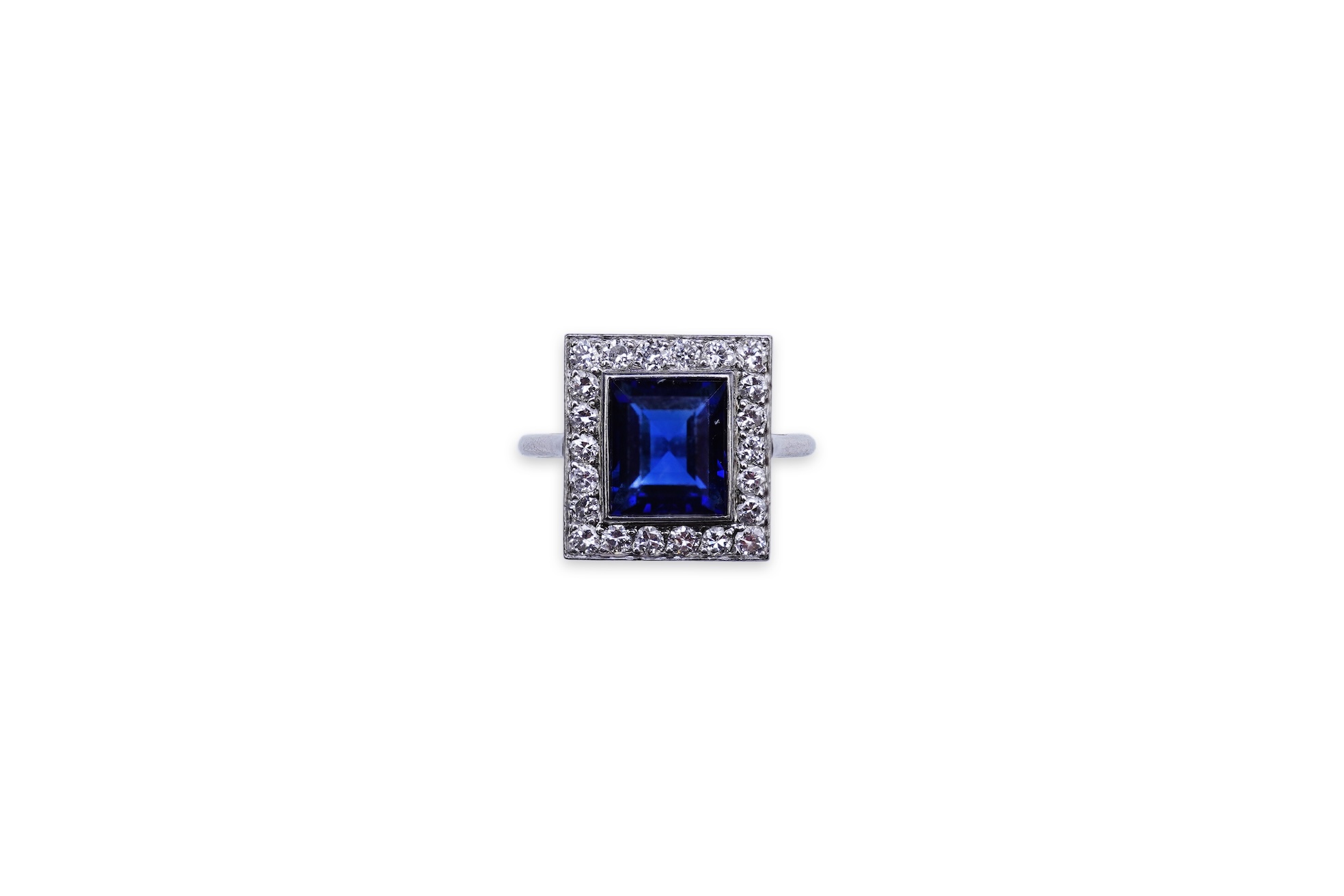 An Art Deco sapphire and diamond ring, 1920s